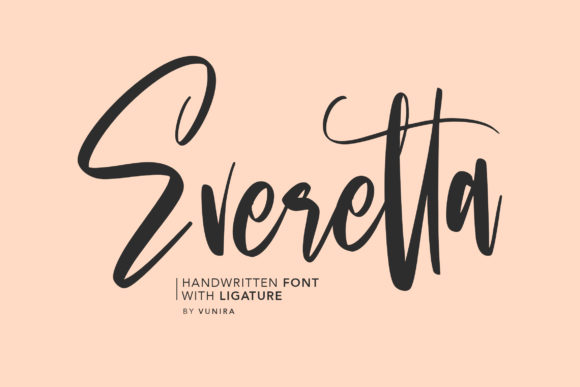 Everetta: A Handwritten Font for Crafters