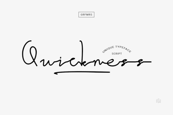 Quickness: A Modern Handwritten Font for Brand Identity