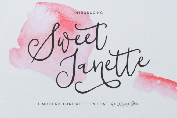 Sweet Janette: A Modern Script Font for Web Design